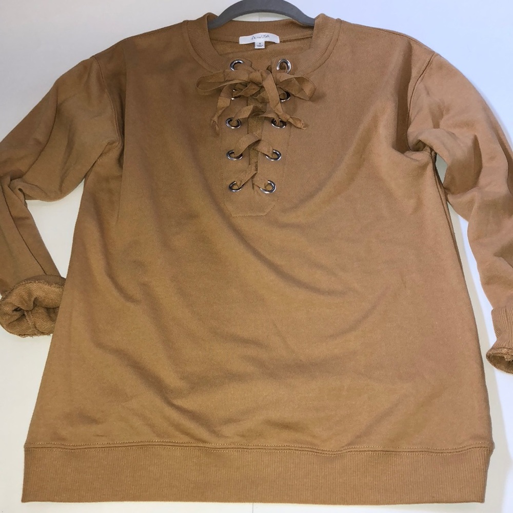 Tie up sweater